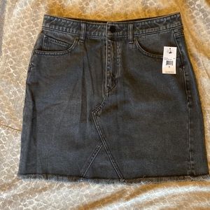 NEW Black Denim Skirt Volcom Brand